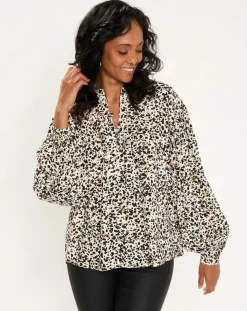 Blouse imprimée Leo écrue-Esprit Online