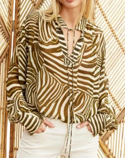 Blouse Jane verte-Lauren Vidal Hot