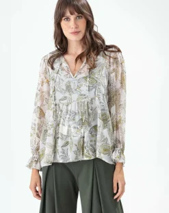 Femme Indies Tops Et Blouses^Blouse Jhalak cachemire argente