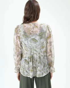 Femme Indies Tops Et Blouses^Blouse Jhalak cachemire argente