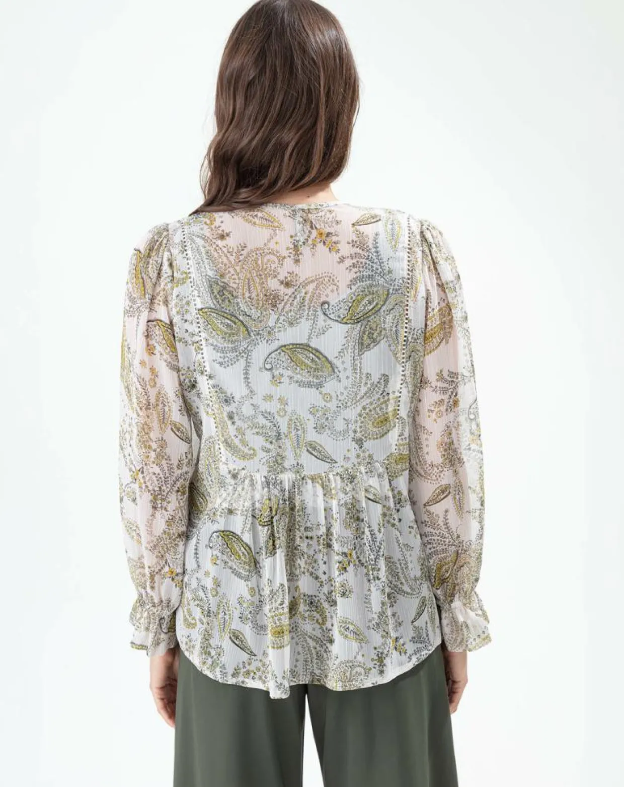 Femme Indies Tops Et Blouses^Blouse Jhalak cachemire argente