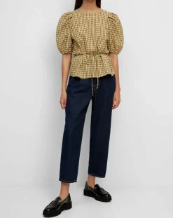 Femme Marc O'Polo Tops Et Blouses^Blouse Kro en Coton mélangé gaufrée moutarde