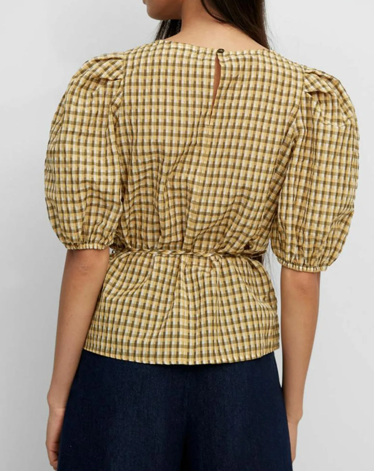 Femme Marc O'Polo Tops Et Blouses^Blouse Kro en Coton mélangé gaufrée moutarde