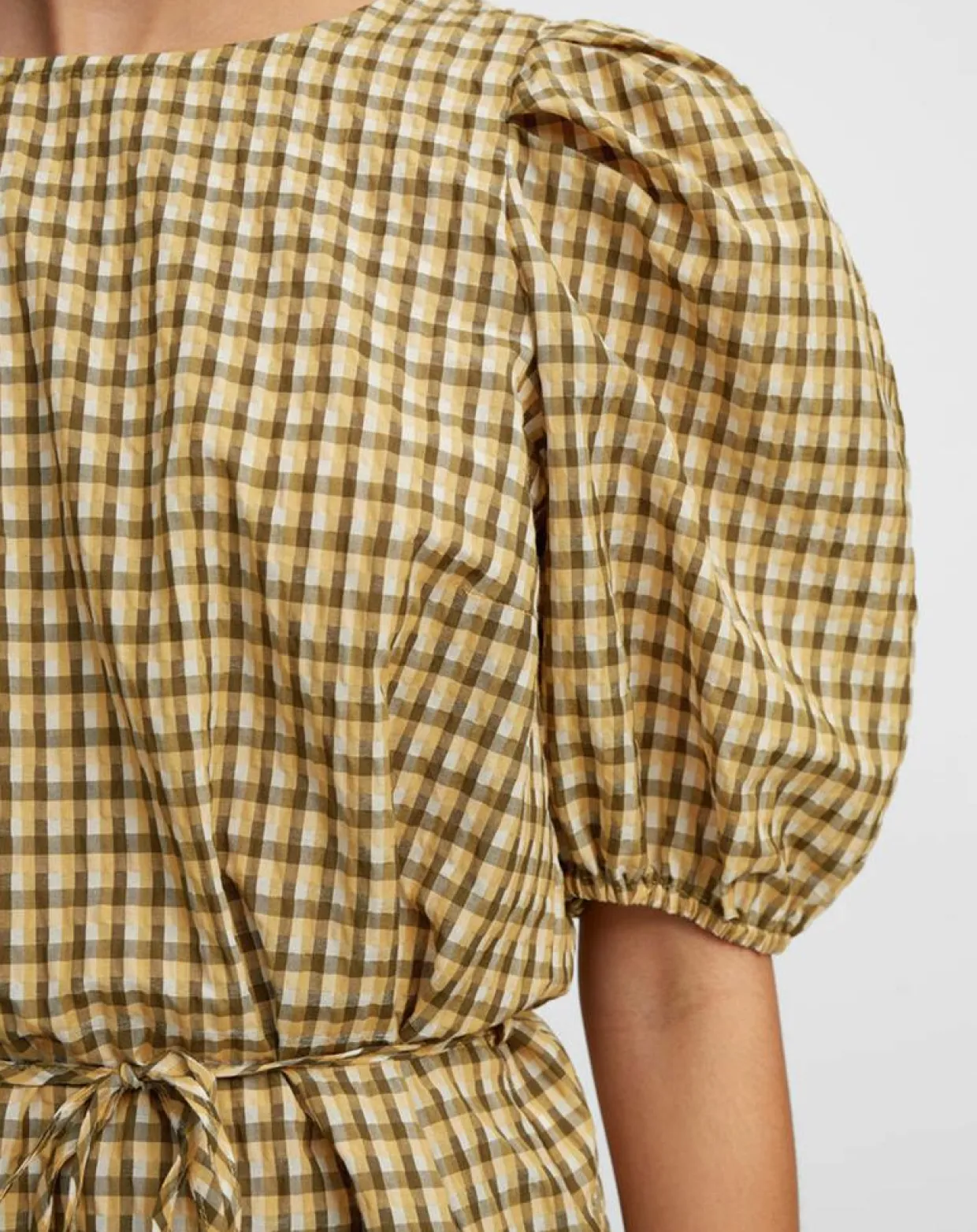 Femme Marc O'Polo Tops Et Blouses^Blouse Kro en Coton mélangé gaufrée moutarde