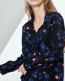 Femme Suncoo Tops Et Blouses^Blouse Lexane fluide à motifs bleu klein