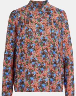 Femme Suncoo Tops Et Blouses^Blouse Livia imprimée marron/bleu