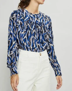 Blouse Loika bleu roi-Suncoo Discount