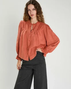 Blouse Léonie rouge-The Korner Discount