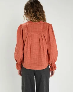 Blouse Léonie rouge-The Korner Discount