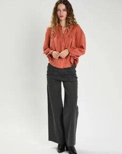 Blouse Léonie rouge-The Korner Discount