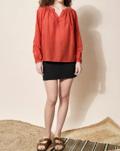 Blouse loose Olivera rouge-Louizon Clearance