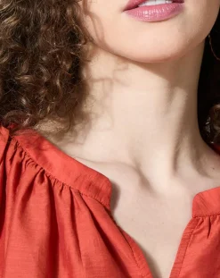 Blouse loose Olivera rouge-Louizon Clearance