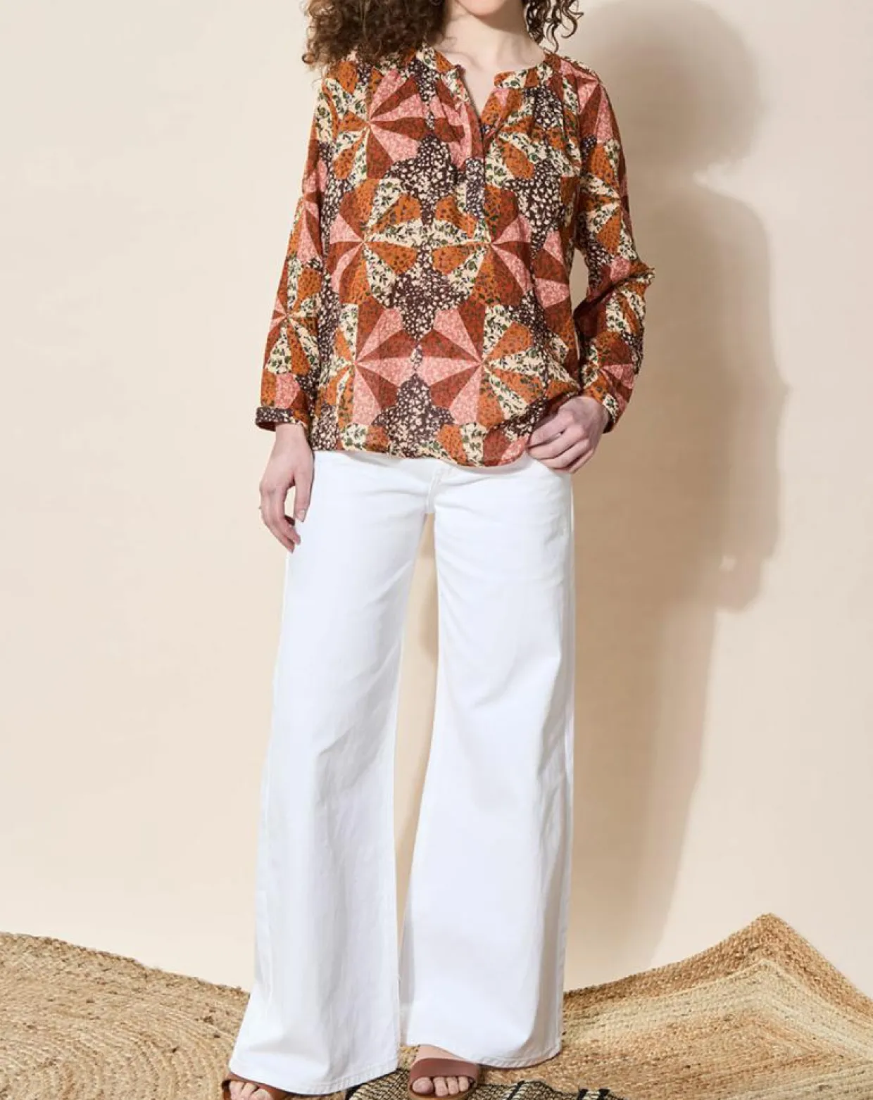 Blouse loose Partage paprika-Louizon Online