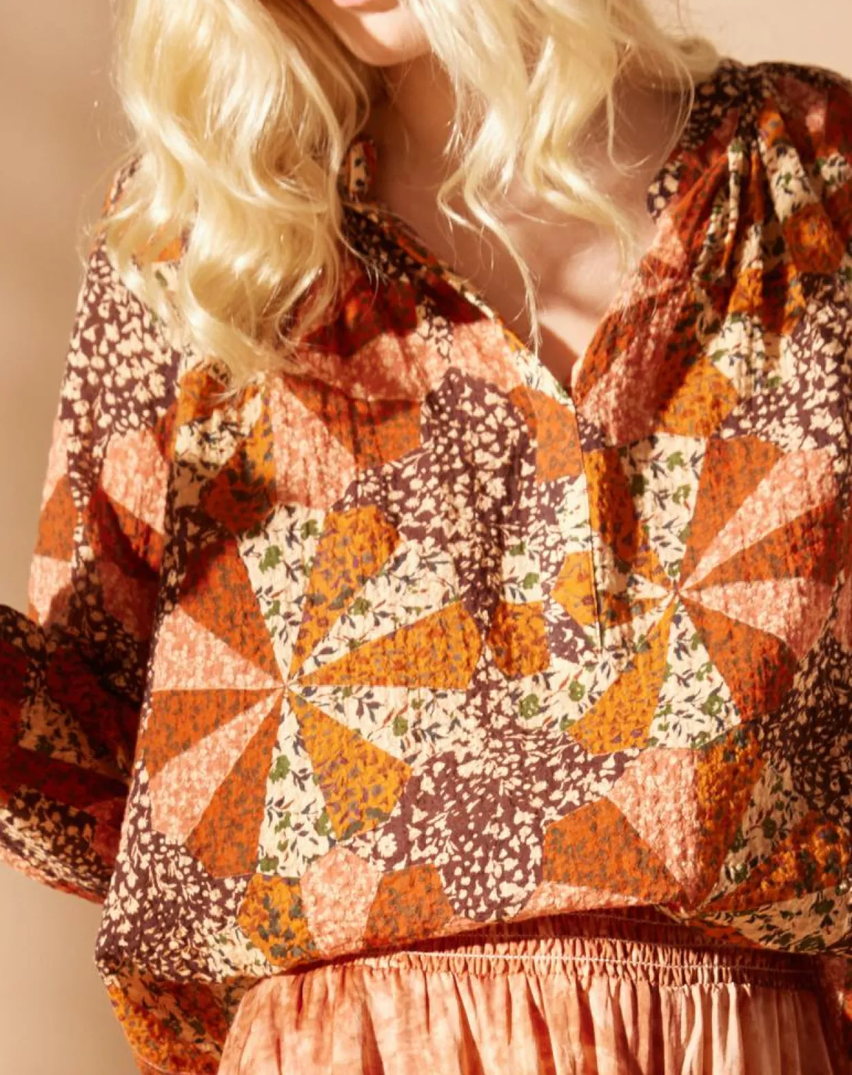 Blouse loose Partage paprika-Louizon Online