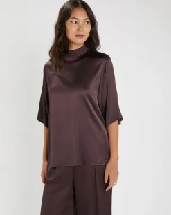 Blouse Mattie raisin-Lauren Vidal Discount