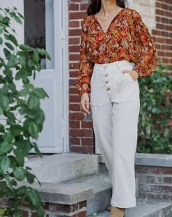Blouse Medie marron-Garance Paris Discount