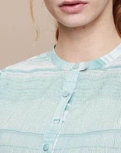 Femme Mare di Latte Tops Et Blouses^Blouse Émeline Estampe menthe clair