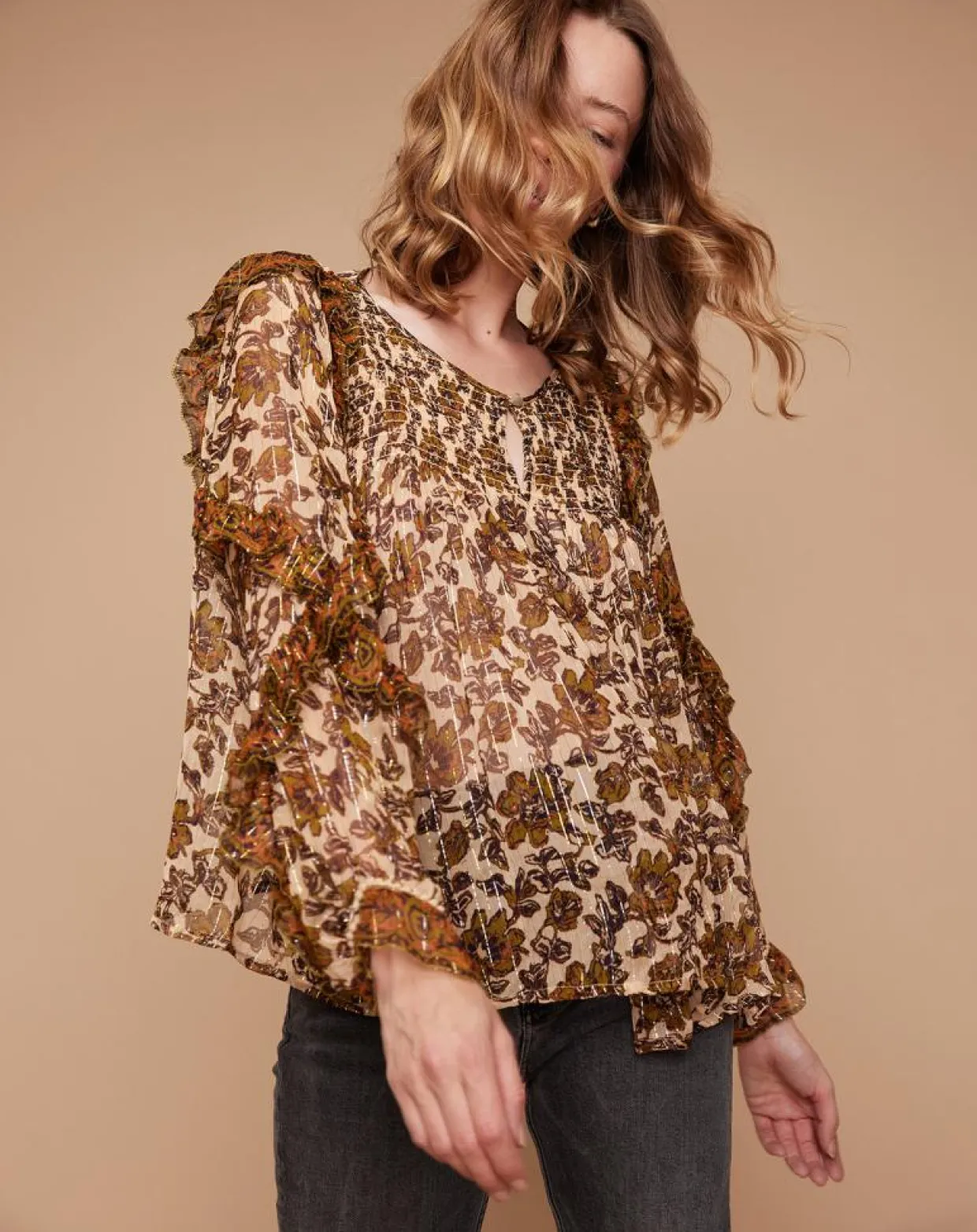 Femme Louizon Tops Et Blouses^Blouse Ottis imprimée vanille