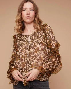 Femme Louizon Tops Et Blouses^Blouse Ottis imprimée vanille
