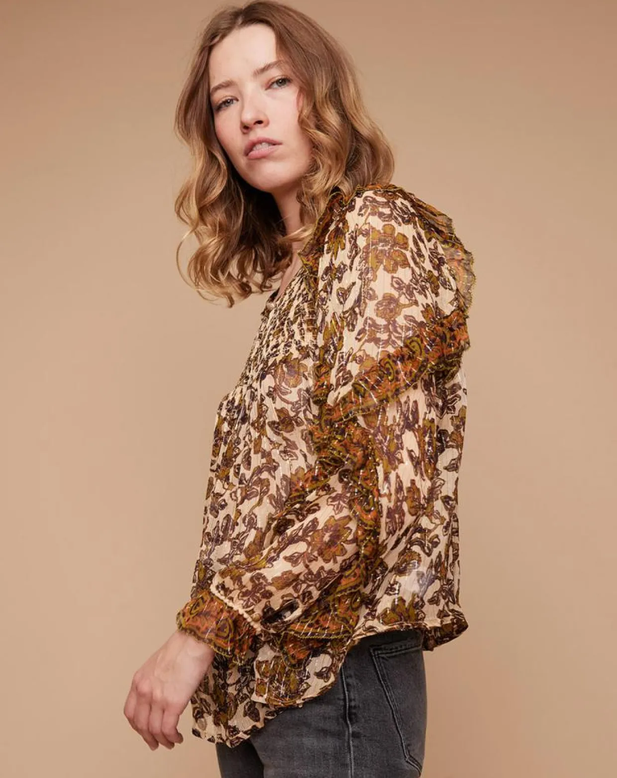 Femme Louizon Tops Et Blouses^Blouse Ottis imprimée vanille