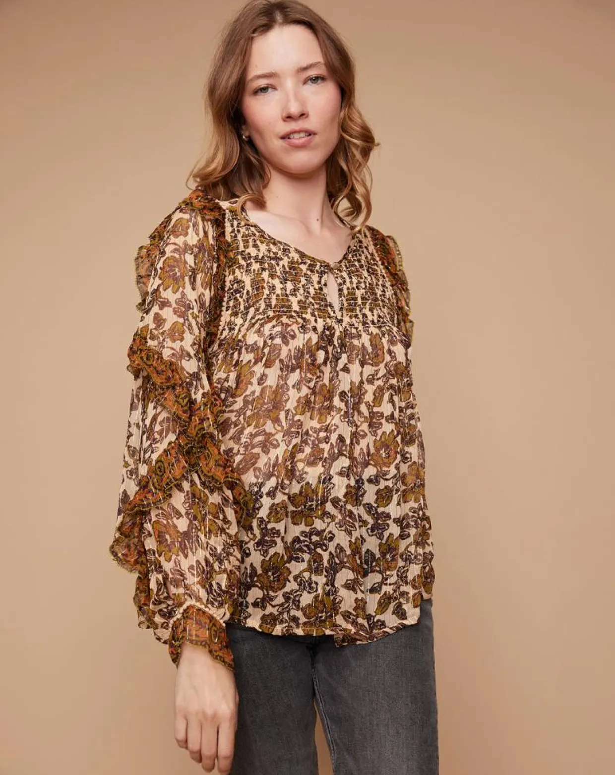 Femme Louizon Tops Et Blouses^Blouse Ottis imprimée vanille