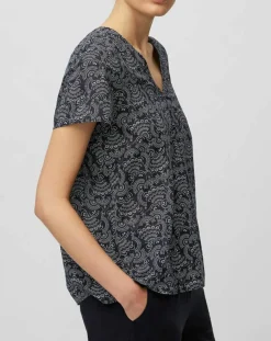 Blouse paisley imprimée bleu/blanc-Marc O'Polo Discount