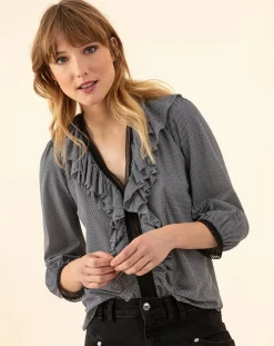 Blouse Paulette micro carreaux-Indies