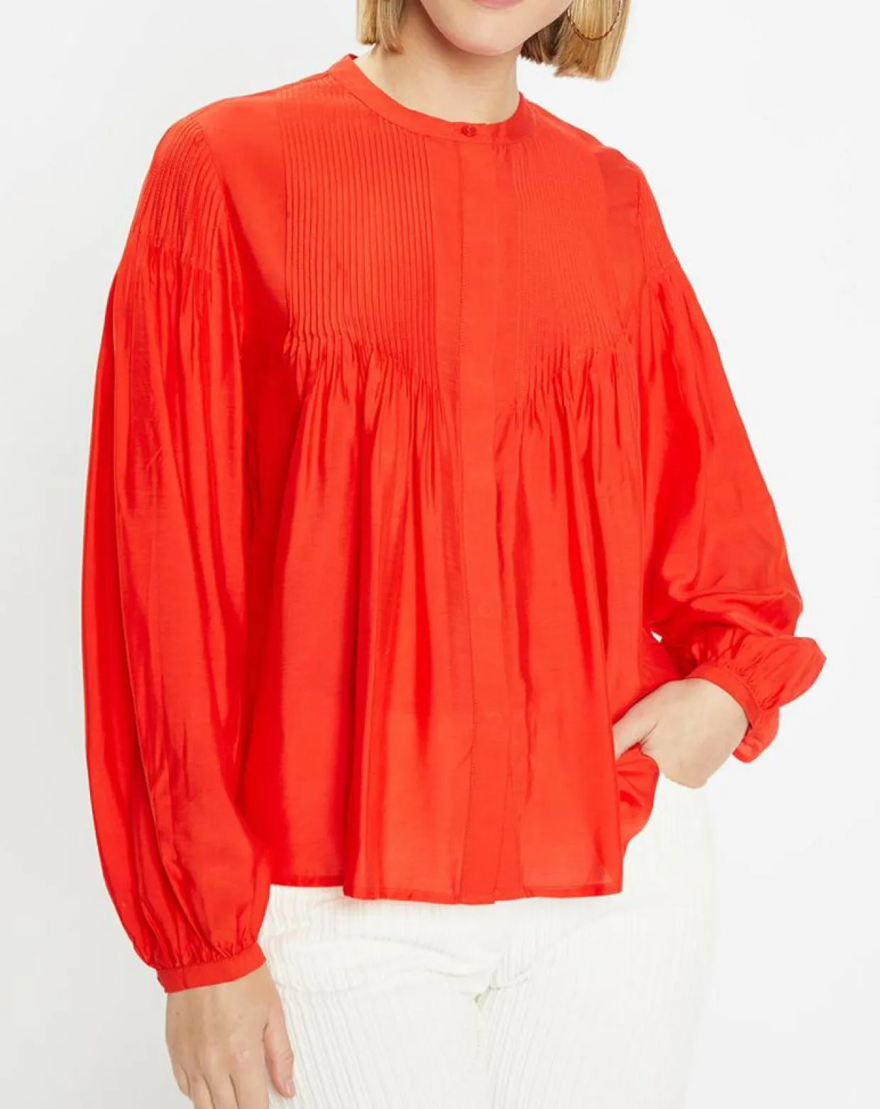 Blouse plissée Gado rouge-Galeries Lafayette Hot