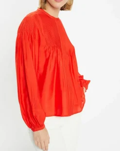 Blouse plissée Gado rouge-Galeries Lafayette Hot