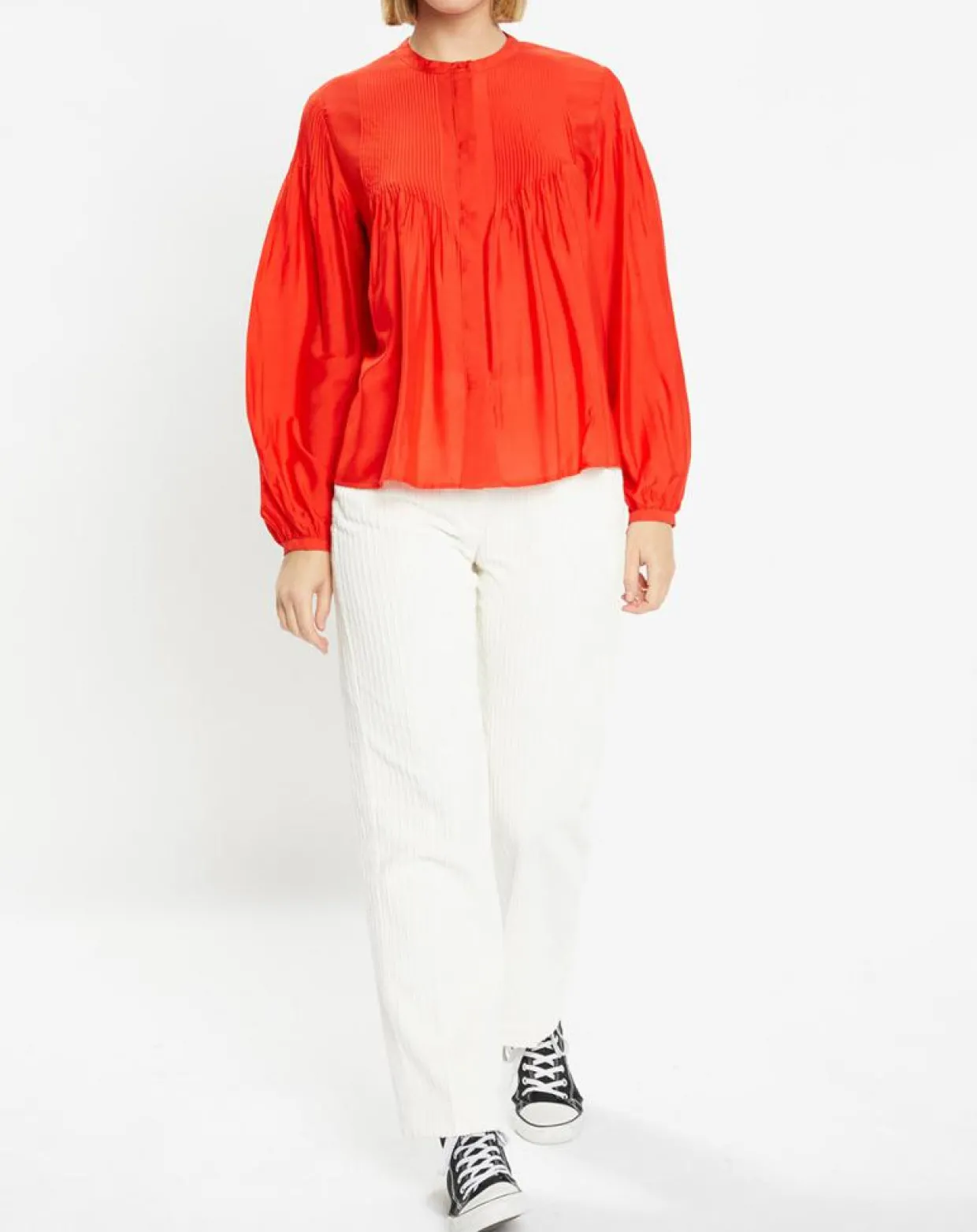 Blouse plissée Gado rouge-Galeries Lafayette Hot