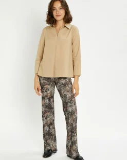 Blouse Pop camel-Lauren Vidal Online