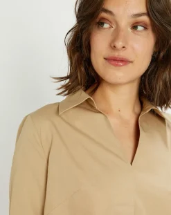Blouse Pop camel-Lauren Vidal Online
