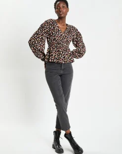 Blouse Print Traviata 2 noir/rouge-Galeries Lafayette Hot