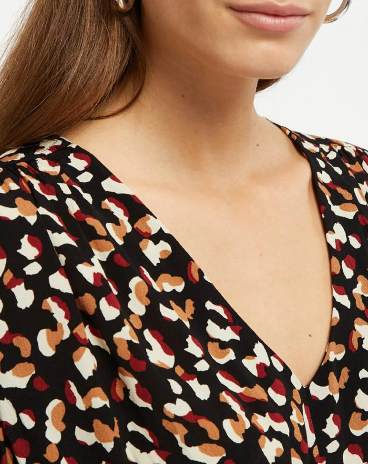 Blouse Print Traviata 2 noir/rouge-Galeries Lafayette Hot