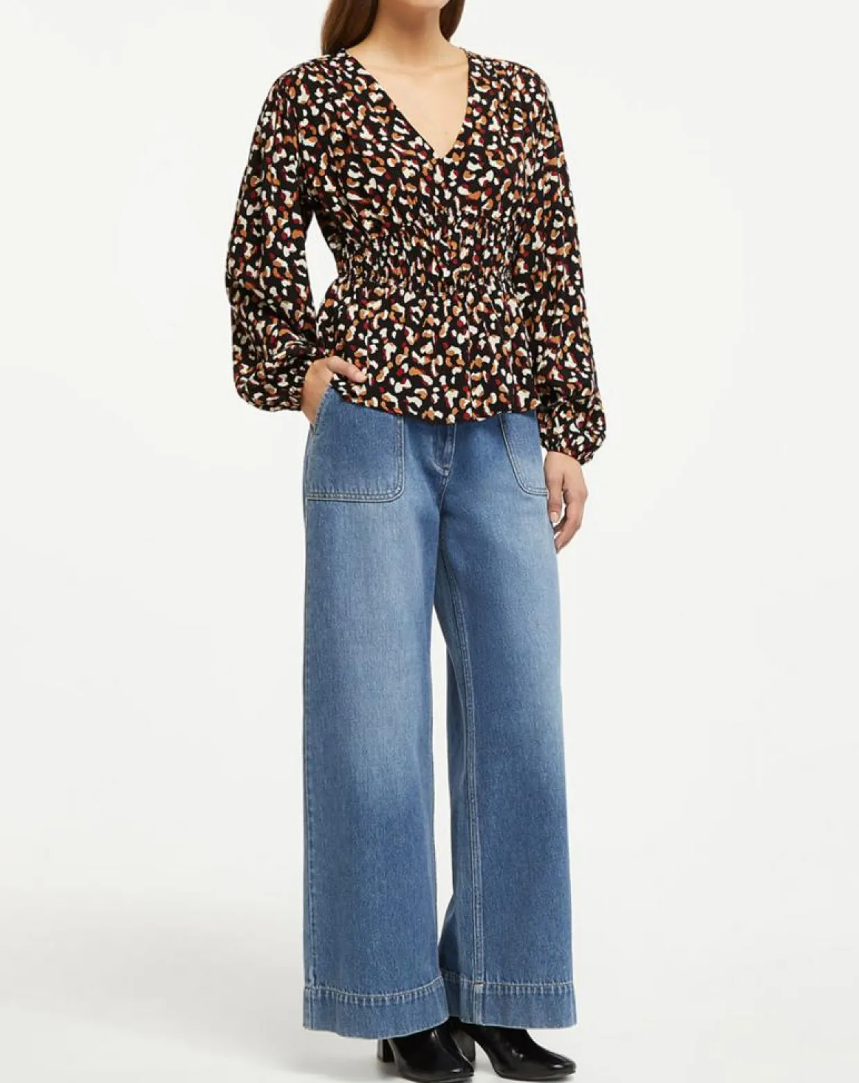 Blouse Print Traviata 2 noir/rouge-Galeries Lafayette Hot
