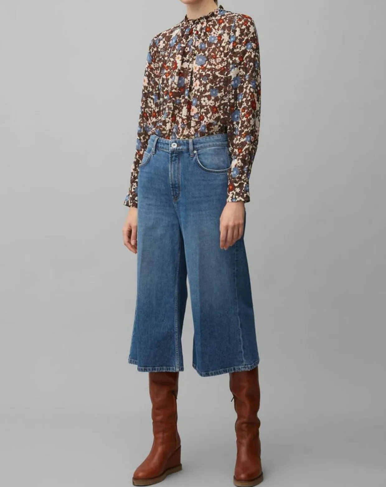 Femme Marc O'Polo Tops Et Blouses^Blouse Romantique Fleur marron/multicolore