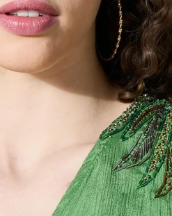 Femme Louizon Tops Et Blouses^Blouse satinée Airbag verte