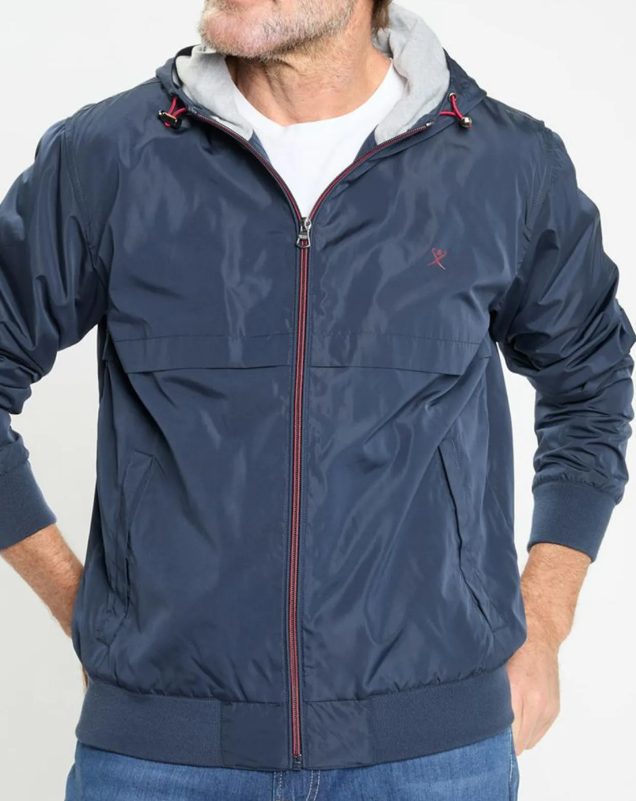 Blouson à capuche Sport bleu-Hackett London Discount