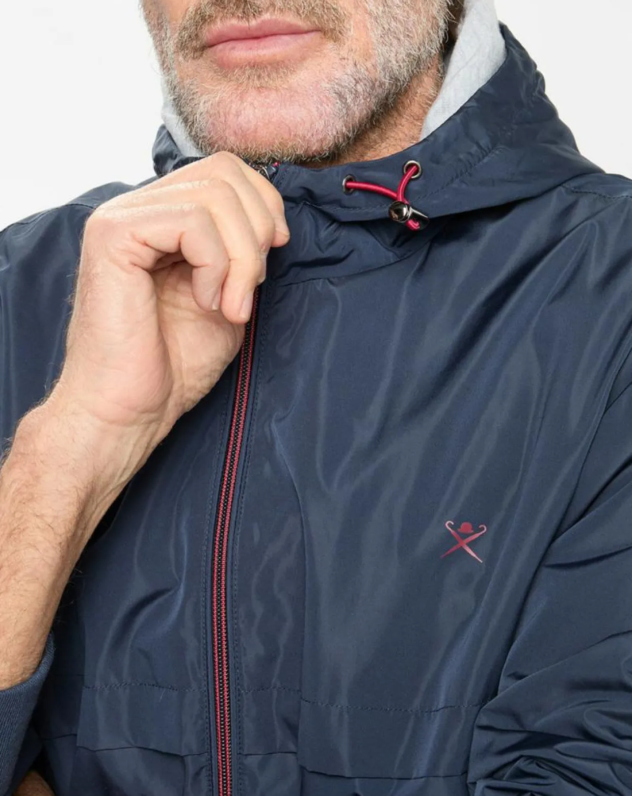 Blouson à capuche Sport bleu-Hackett London Discount