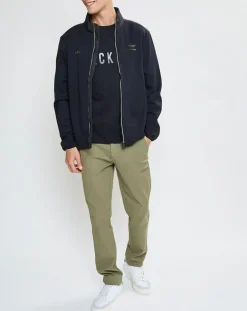 Blouson Aston Martin Racing Jersey bimatière noir-Hackett London