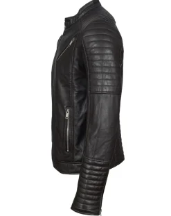 Homme Blue Wellford Vestes, Blousons^Blouson Biker en Cuir Junior marron