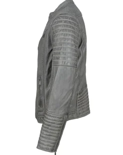 Homme Blue Wellford Vestes, Blousons^Blouson Biker en Cuir Junior gris