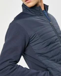Blouson bi-matière bleu marine-Hackett London Discount
