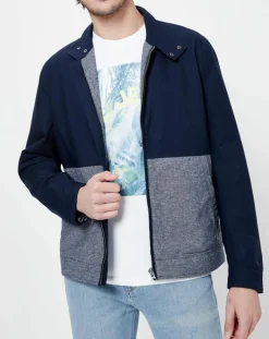Homme Pepe Jeans Vestes, Blousons^Blouson bimatière denim Tilos bleu marine