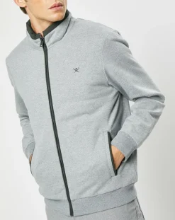 Blouson bi-matière gris clair-Hackett London Online