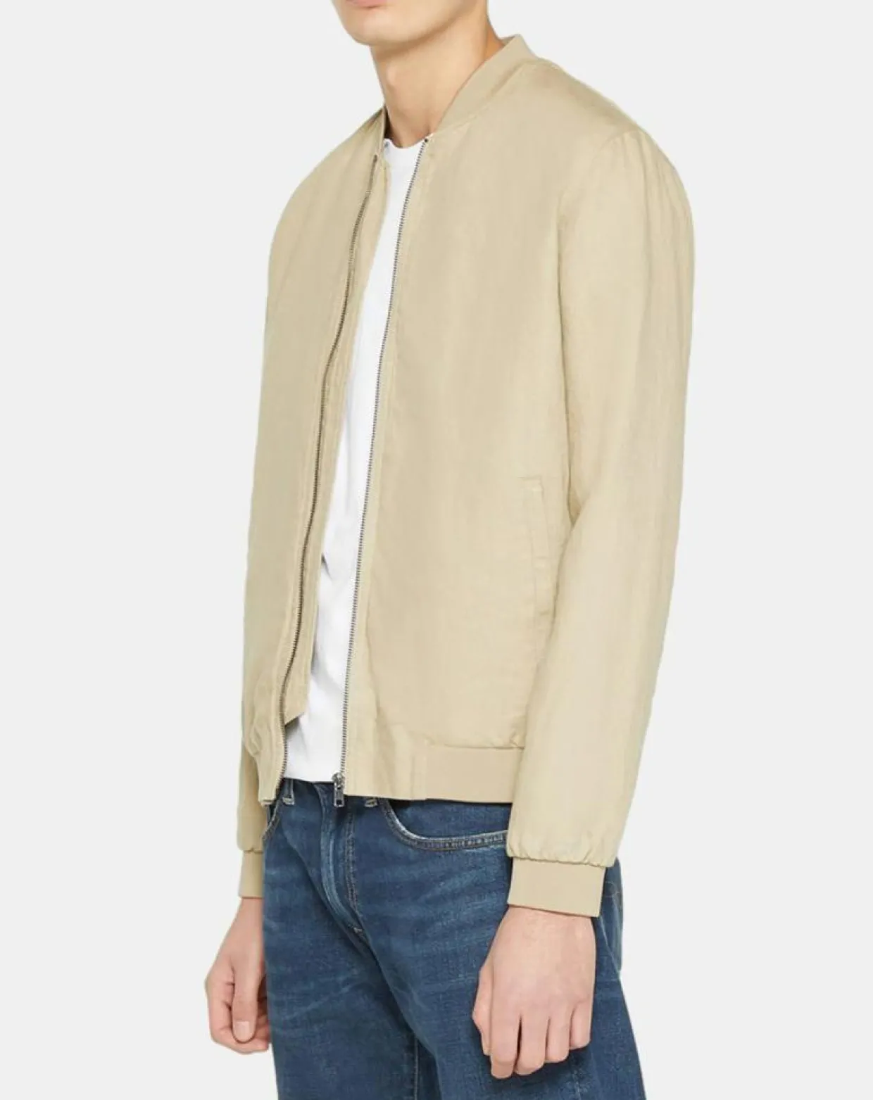 Blouson bombers 100% Lin Poulin beige-Galeries Lafayette Discount