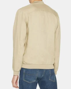 Blouson bombers 100% Lin Poulin beige-Galeries Lafayette Discount