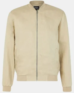 Blouson bombers 100% Lin Poulin beige-Galeries Lafayette Discount
