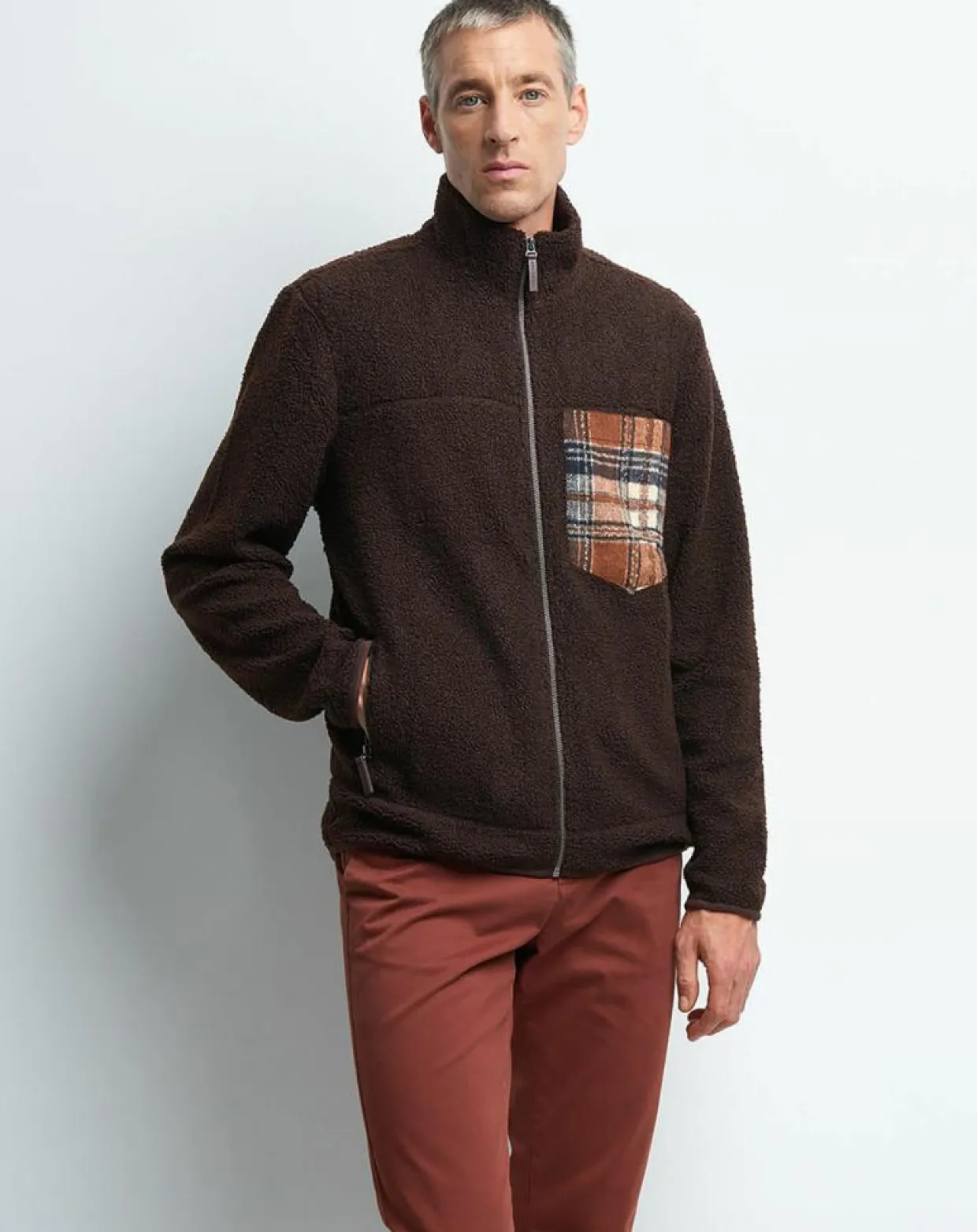 Blouson bouclette polaire Tharry chocolat-Devred Sale