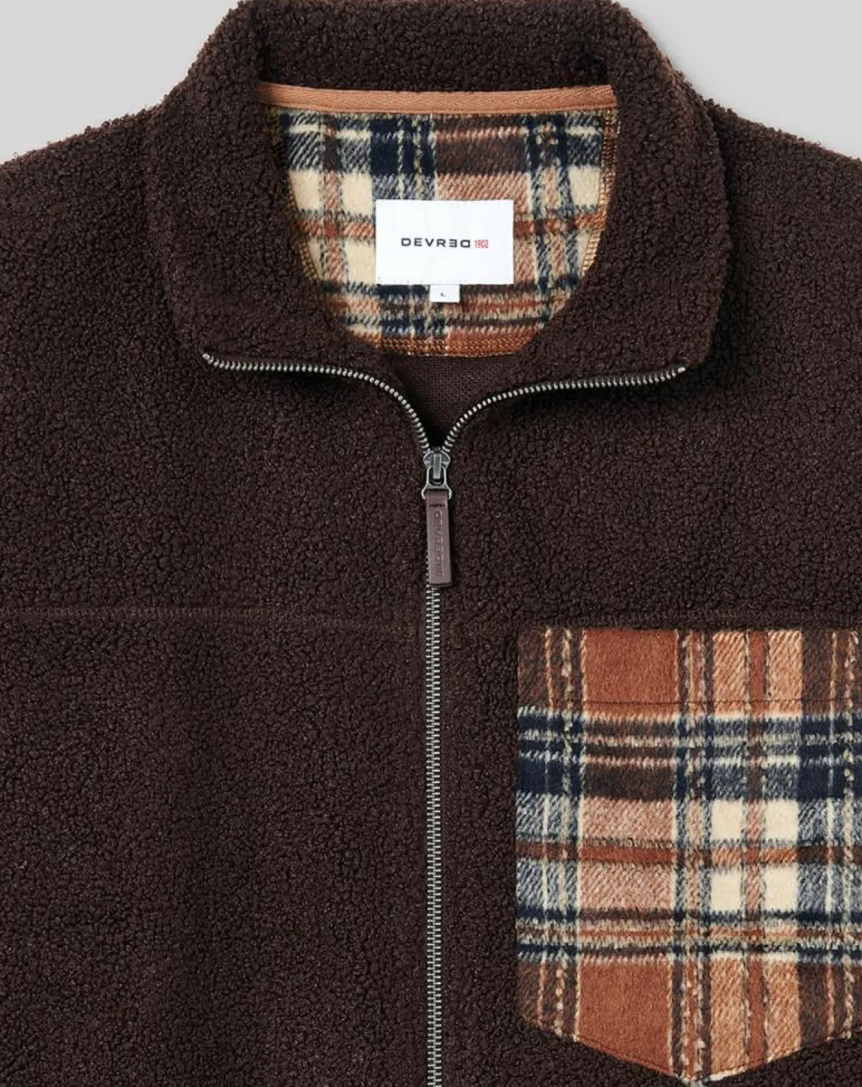 Blouson bouclette polaire Tharry chocolat-Devred Sale